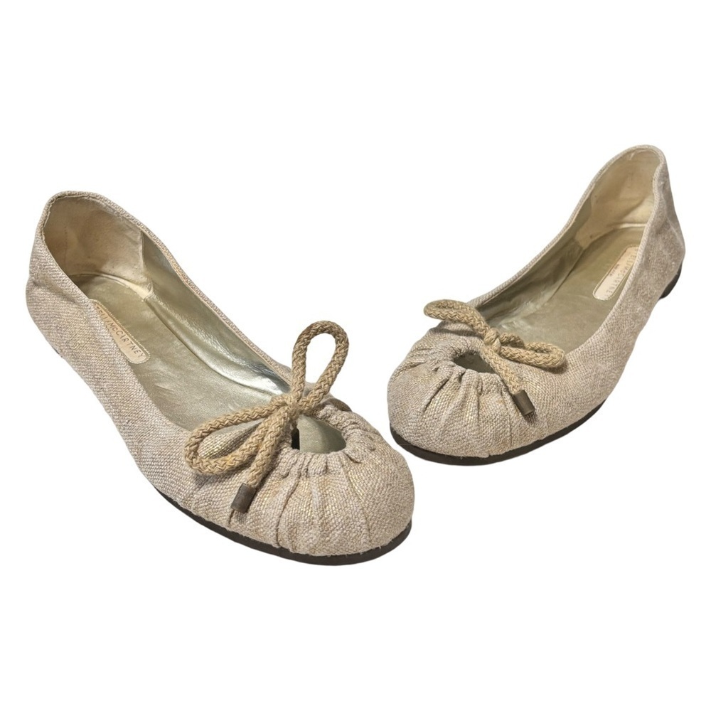 Stella McCartney flats rare linen burlap size 38 -7